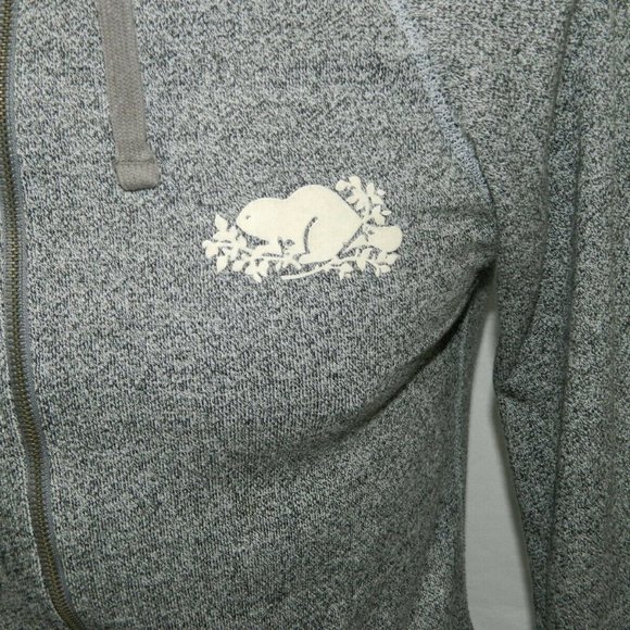 Roots Salt Pepper Capri Long Full Zip Hoodie M - Picture 4 of 10